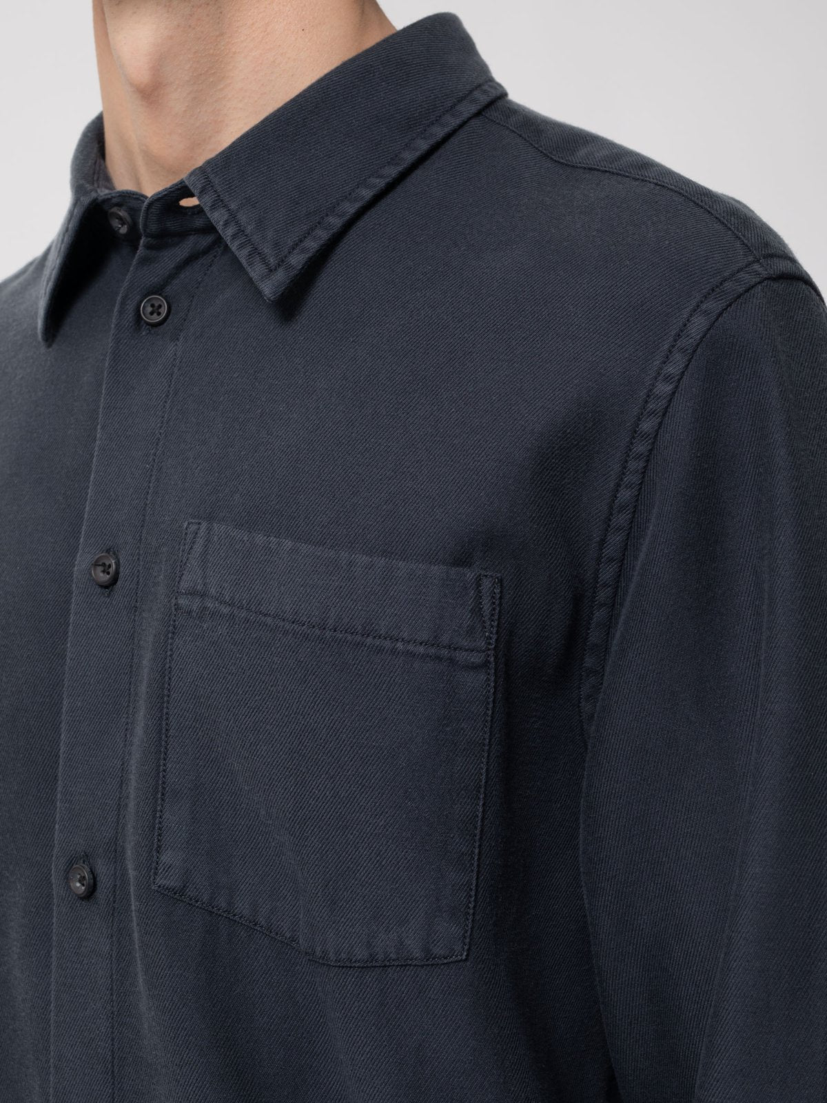 Chemise marine en twill de coton bio et tencel - Chuck fluid