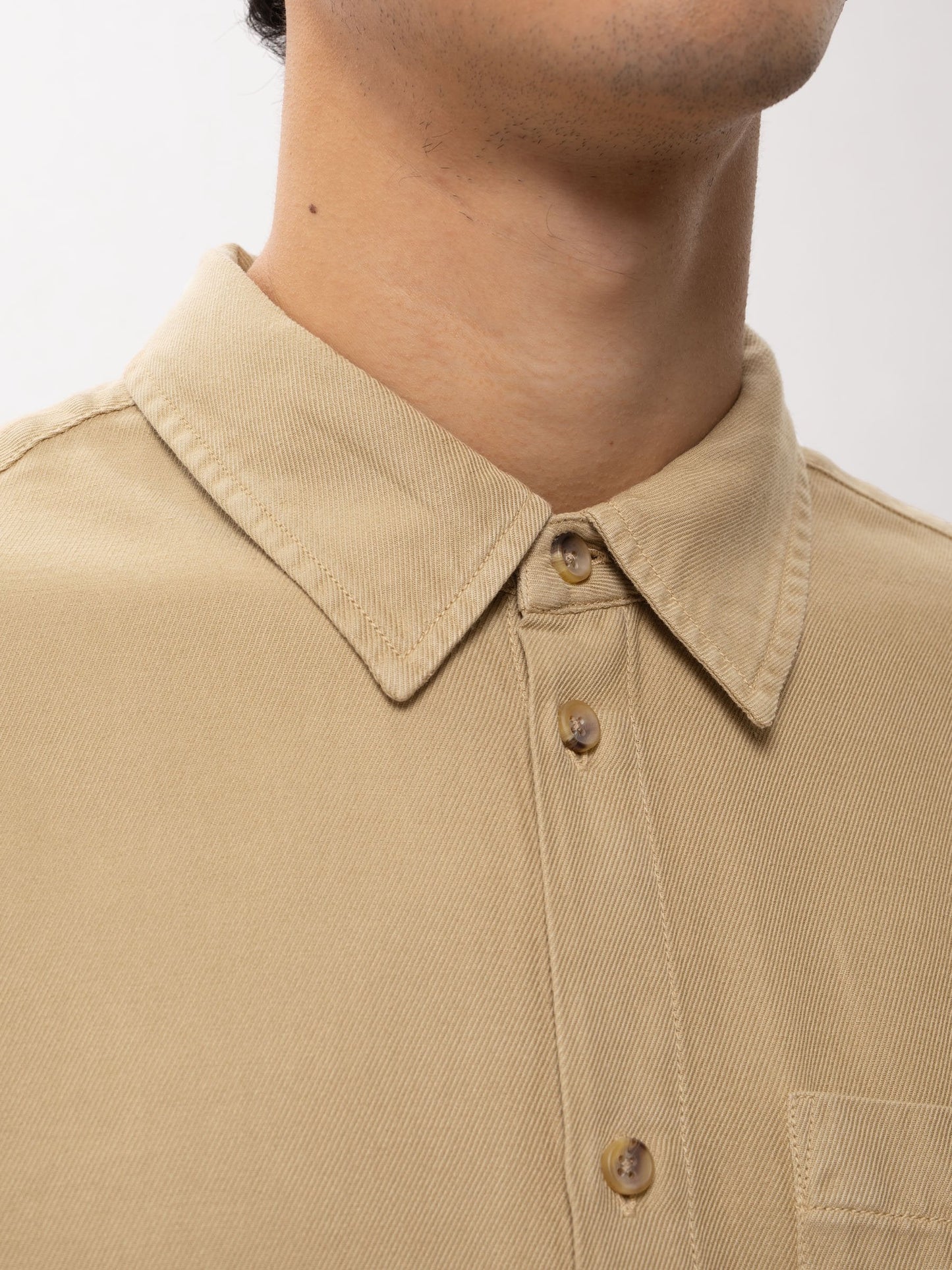 Chemise beige en twill de lyocell et coton - Chuck Fluid