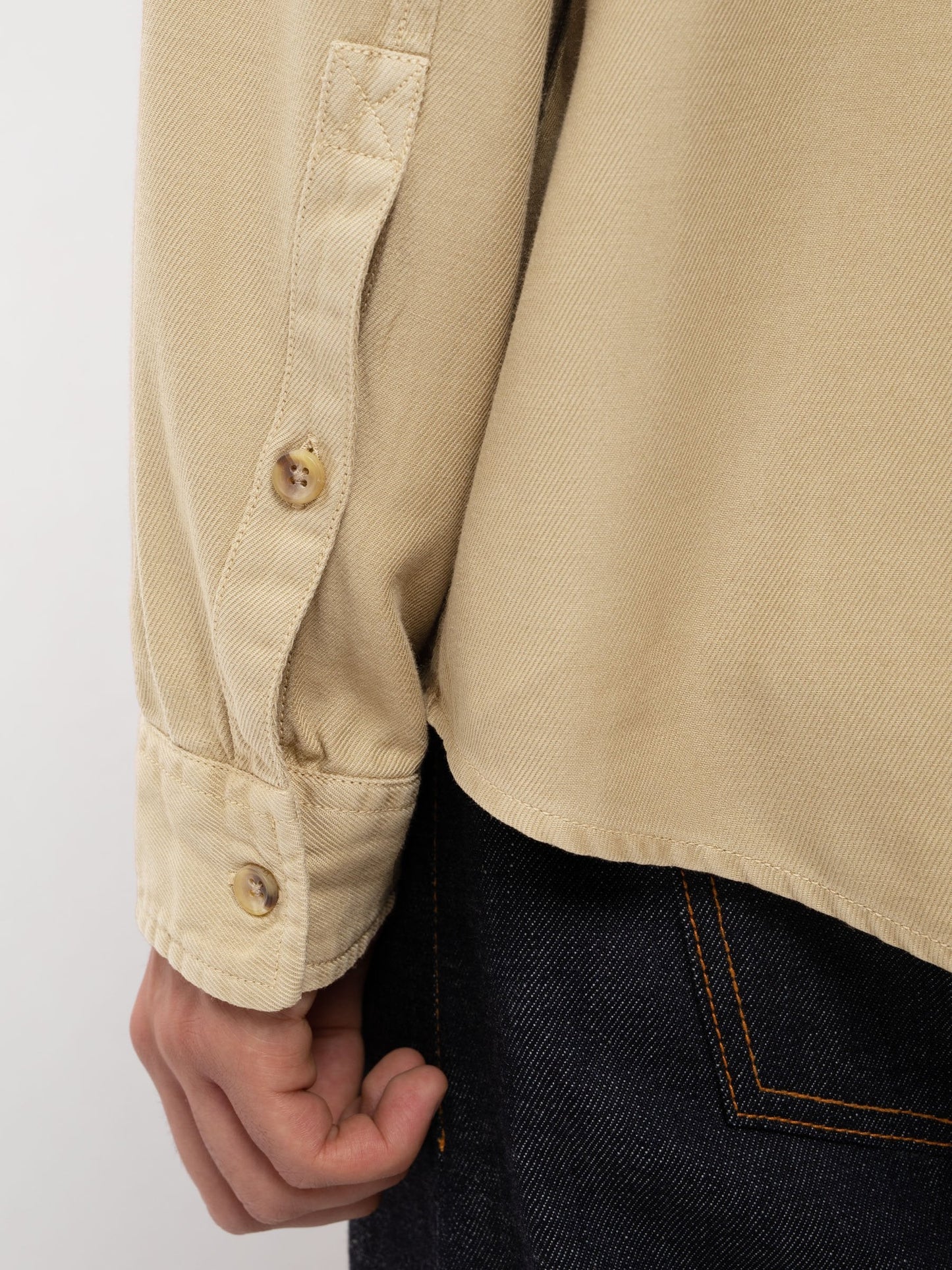 Chemise beige en twill de lyocell et coton - Chuck Fluid