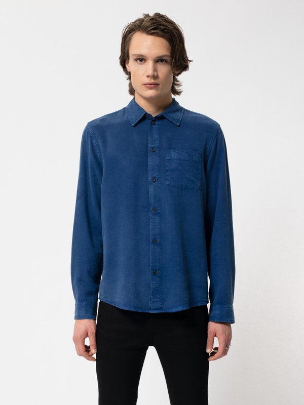Chemise bleue en twill  - Chuck Smooth
