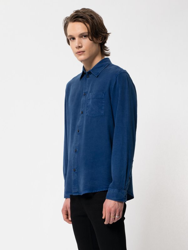 Chemise bleue en twill  - Chuck Smooth