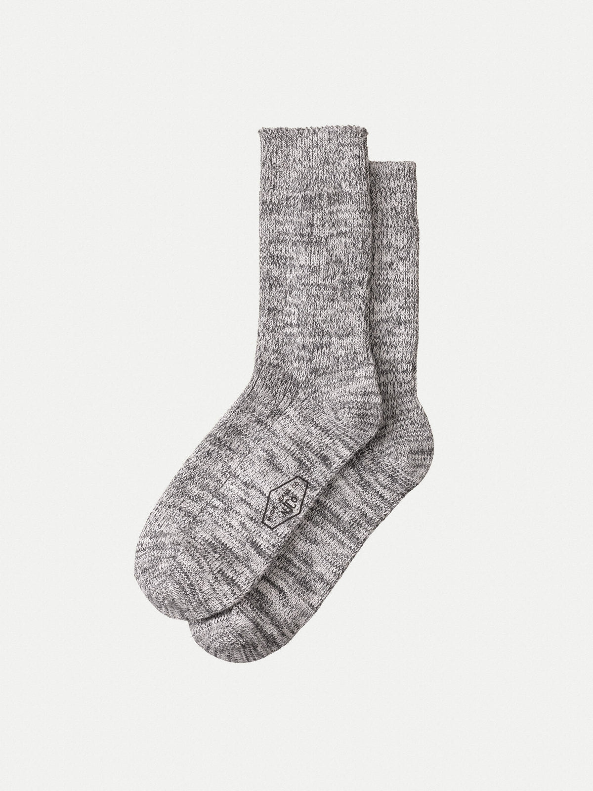 Chaussettes grises en matières recyclées - chunky sock rebirth greymelange