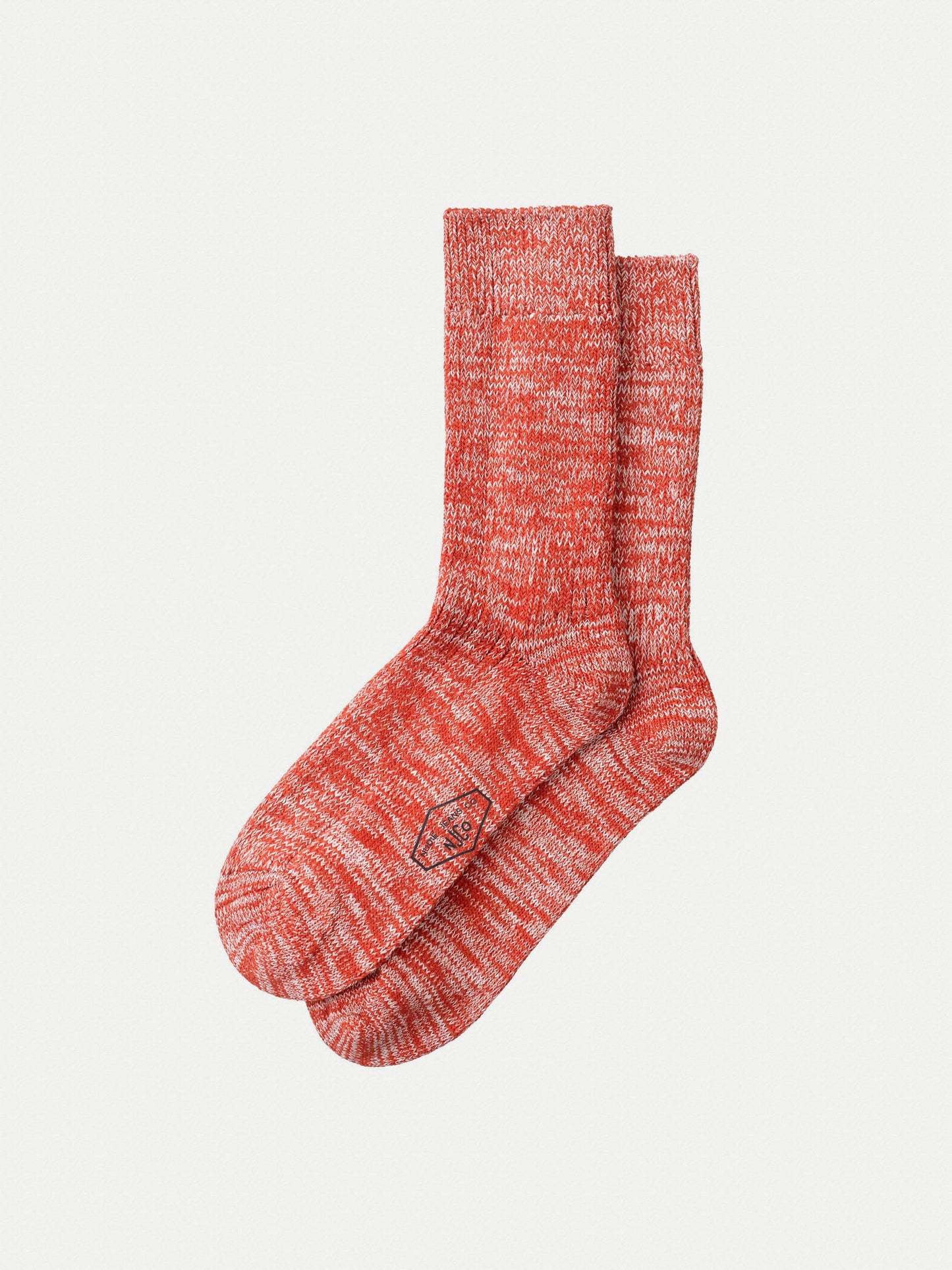 Chaussettes rouges en matières recyclées - chunky sock rebirth redmelange