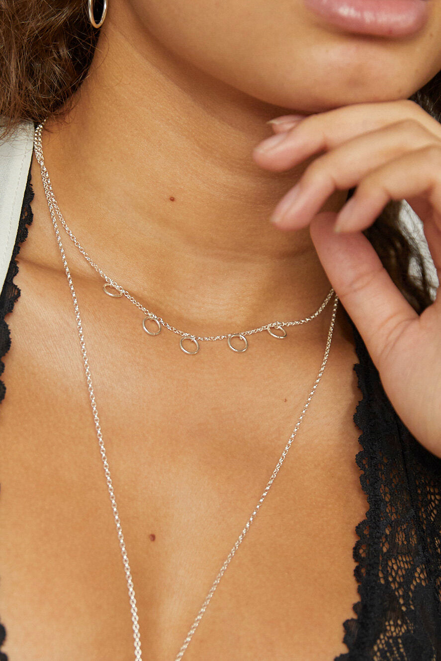 Collier en argent recyclé - Circle choker