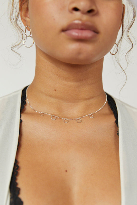 Collier en argent recyclé - Circle choker