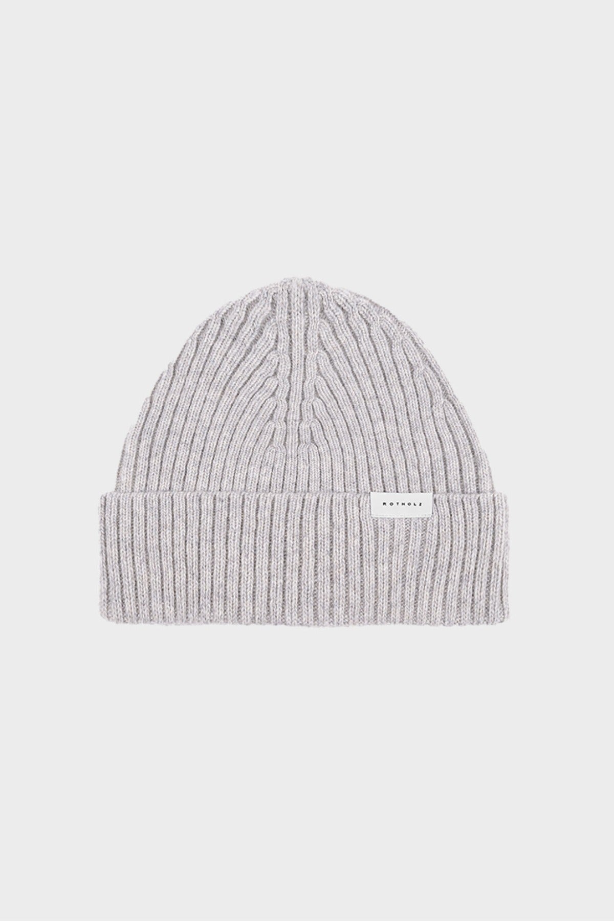 Bonnet en laine et matière recyclée | Gris clair "classic ribbed beanie ash heather"