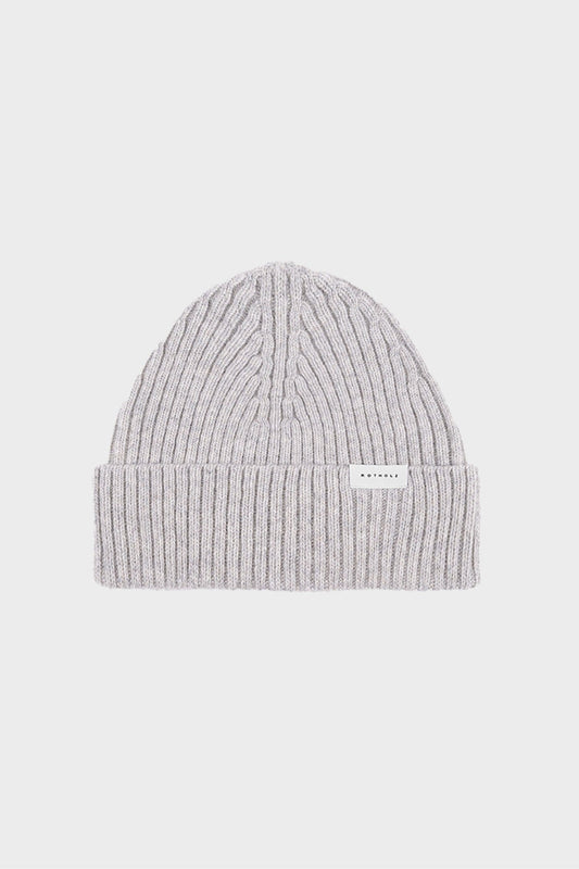 Bonnet en laine et matière recyclée | Gris clair "classic ribbed beanie ash heather"