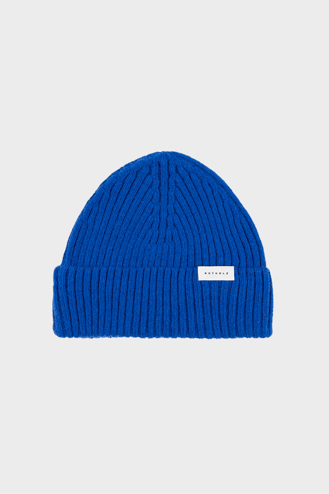 Bonnet en laine et matière recyclée | Bleu roi "classic ribbed beanie cobalt blue"