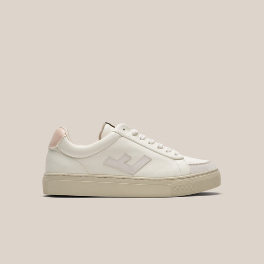 Baskets vegan en recyclé - classic 70s off white baby grey
