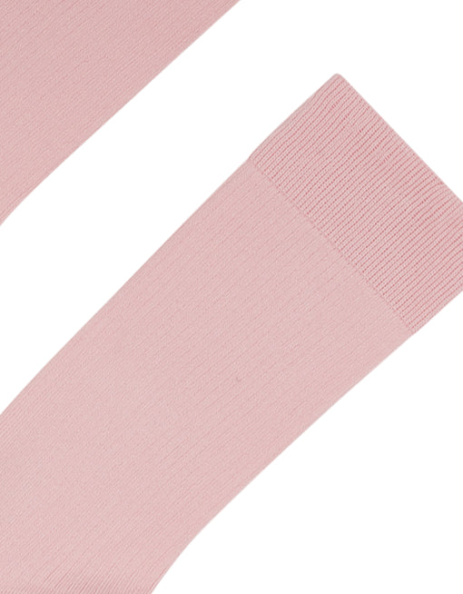 Chaussettes hautes rose pale en coton bio - faded pink