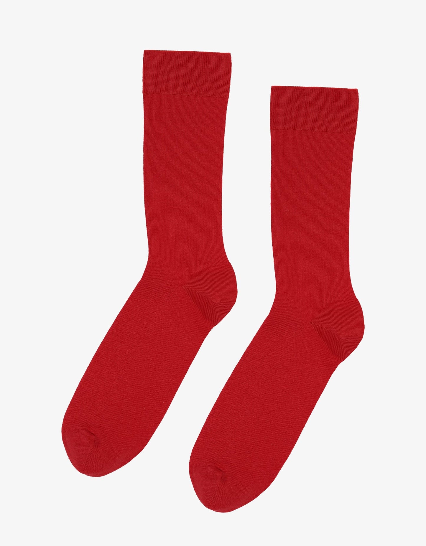 Chaussettes hautes en coton bio | rouge "scarlet red"
