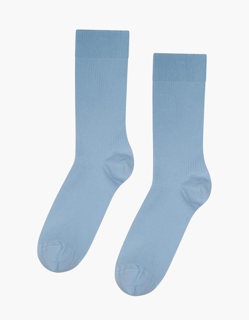 Chaussettes en coton bio | bleu "Steel blue"