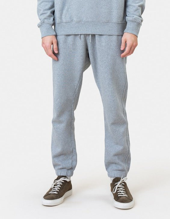 Jogging mixte gris en coton bio - Heather grey