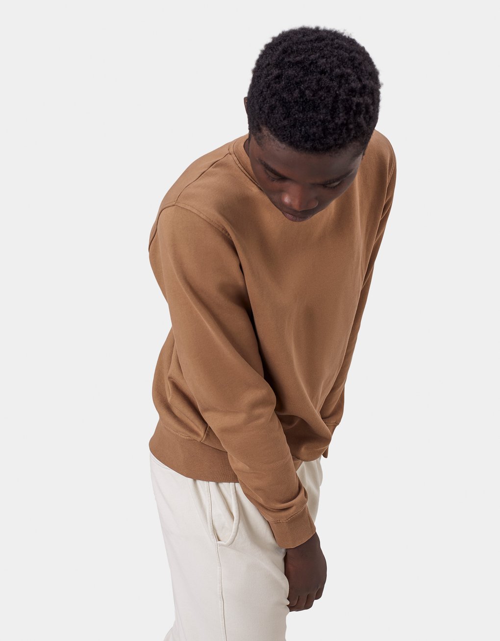 Jogging mixte écru en coton bio - Ivory white