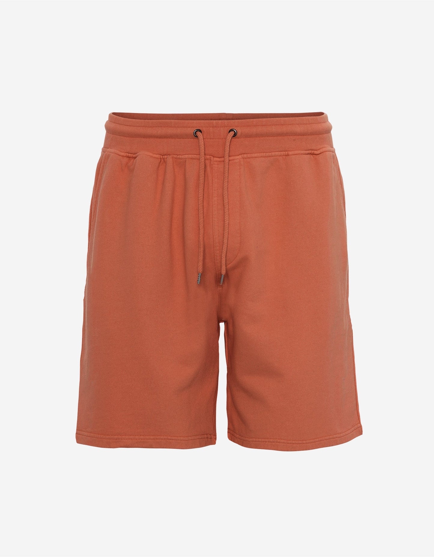 Short de jogging rouille en coton bio - dark amber