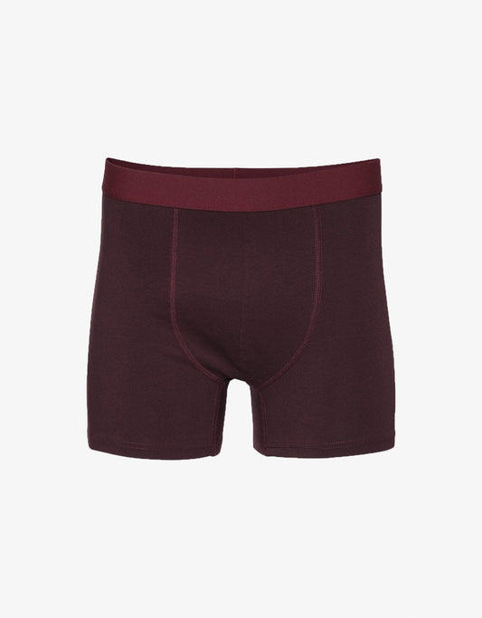 Boxer uni en coton bio | bordeaux "Oxblood Red"