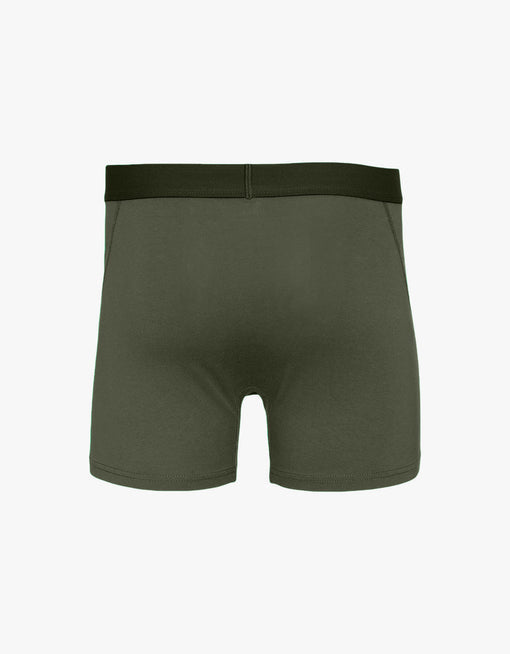 Boxer uni vert en coton bio - seaweed green