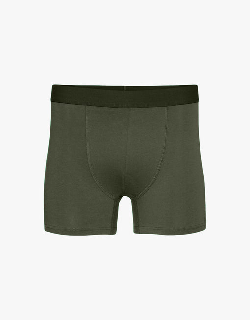 Boxer uni vert en coton bio - seaweed green