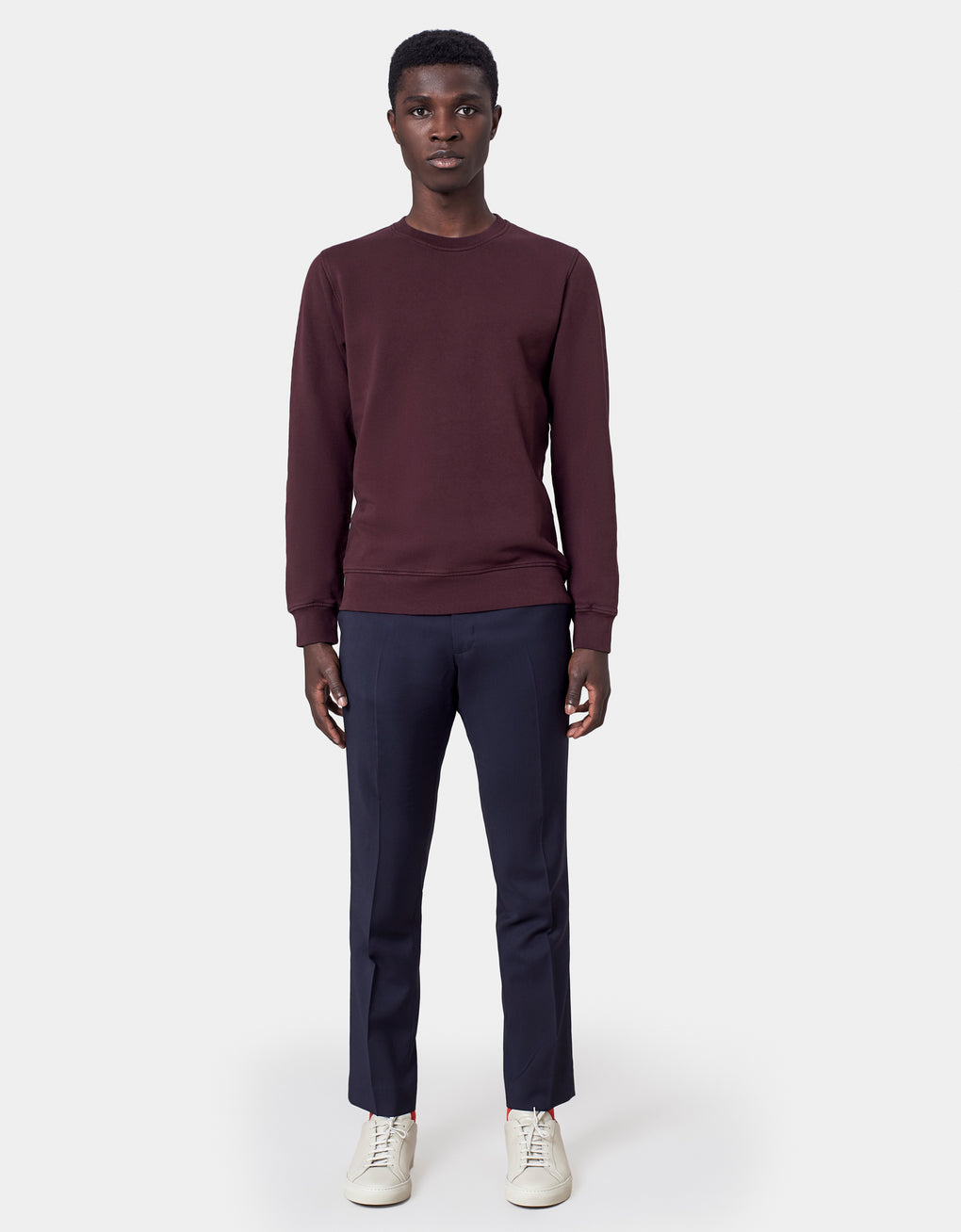 Sweat en coton bio | bordeaux "oxblood red"