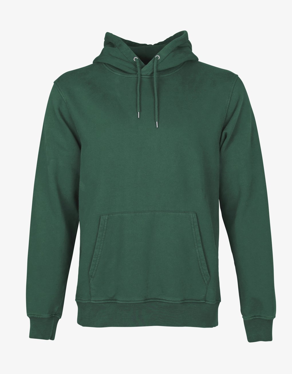 Sweat à capuche en coton bio | vert "Emerald green"