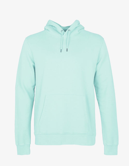 Sweat à capuche vert d'eau en coton bio - Light aqua