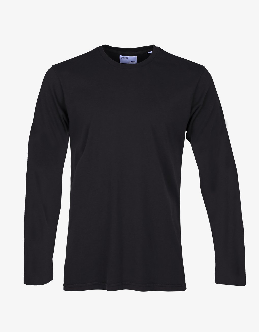 T-shirt manches longues noir en coton bio - Deep black