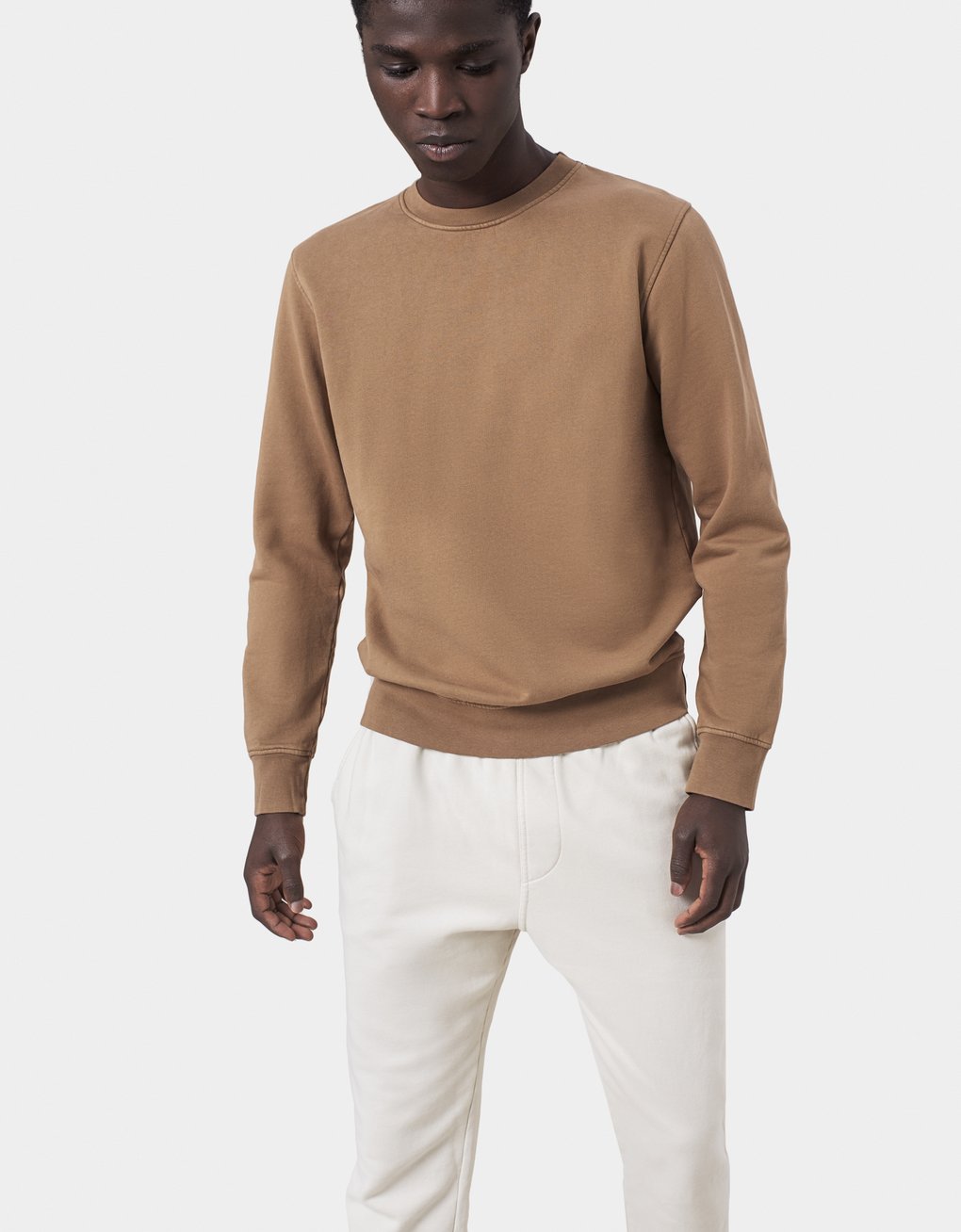 Jogging mixte écru en coton bio - Ivory white