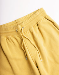 Short de jogging jaune moutarde en coton bio - burned yellow
