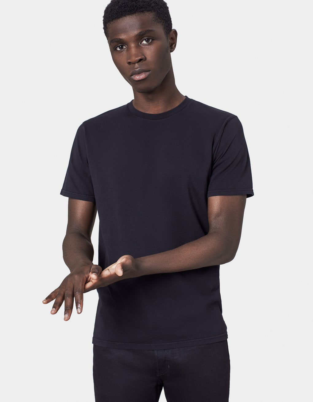 T-shirt manches courtes en coton bio | noir "deep black"
