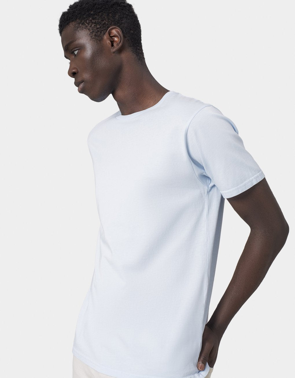 T-shirt manches courtes en coton bio | bleu "Polar Blue"