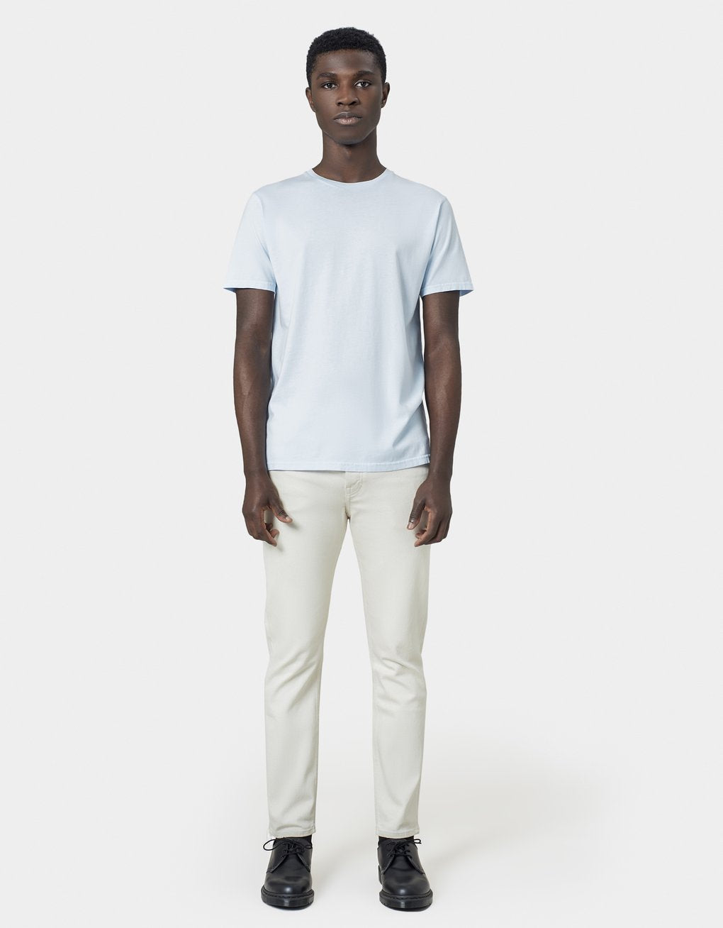 T-shirt manches courtes en coton bio | bleu "Polar Blue"