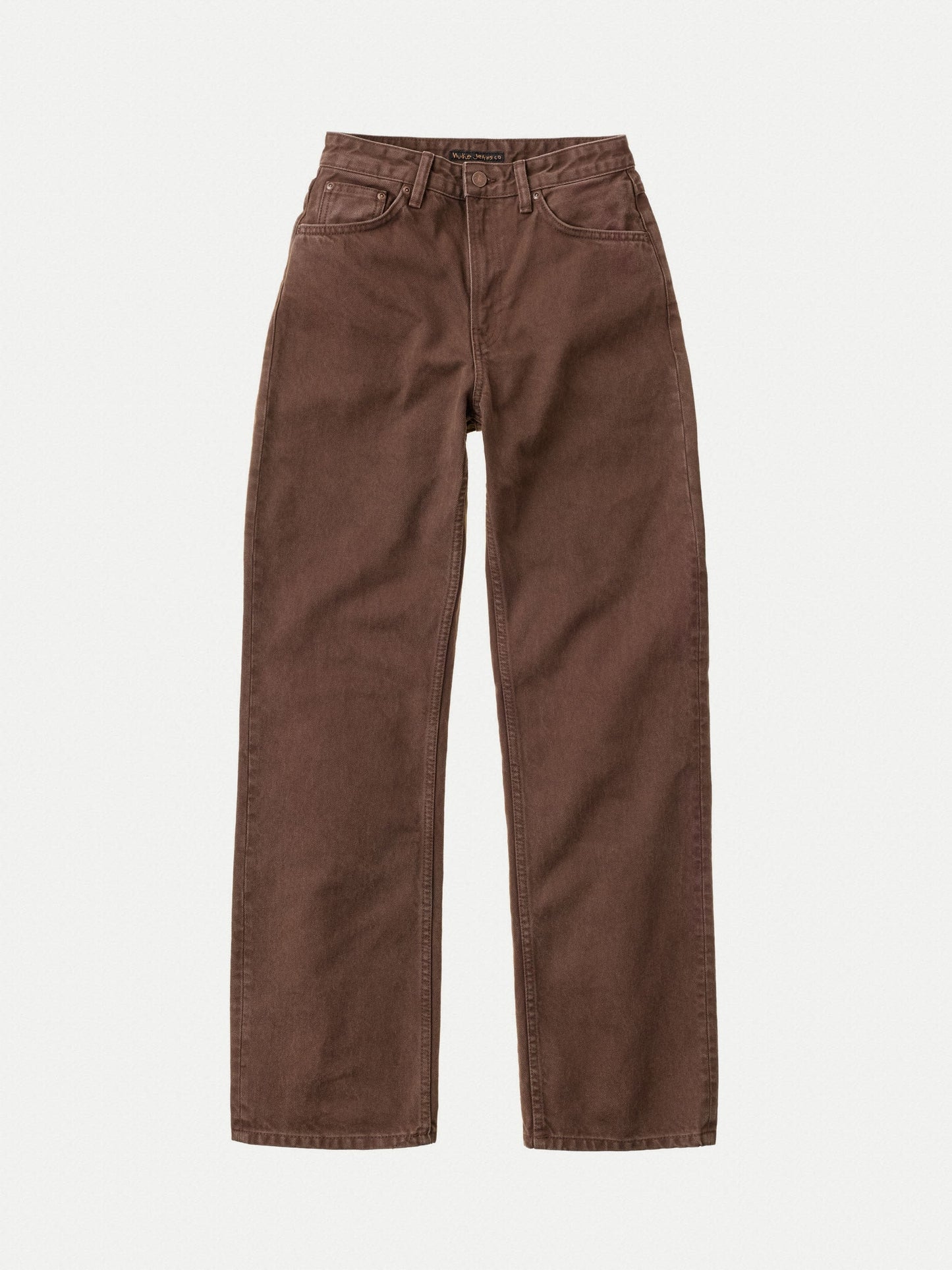 Jean ample marron en coton bio - clean eileen cinnamon