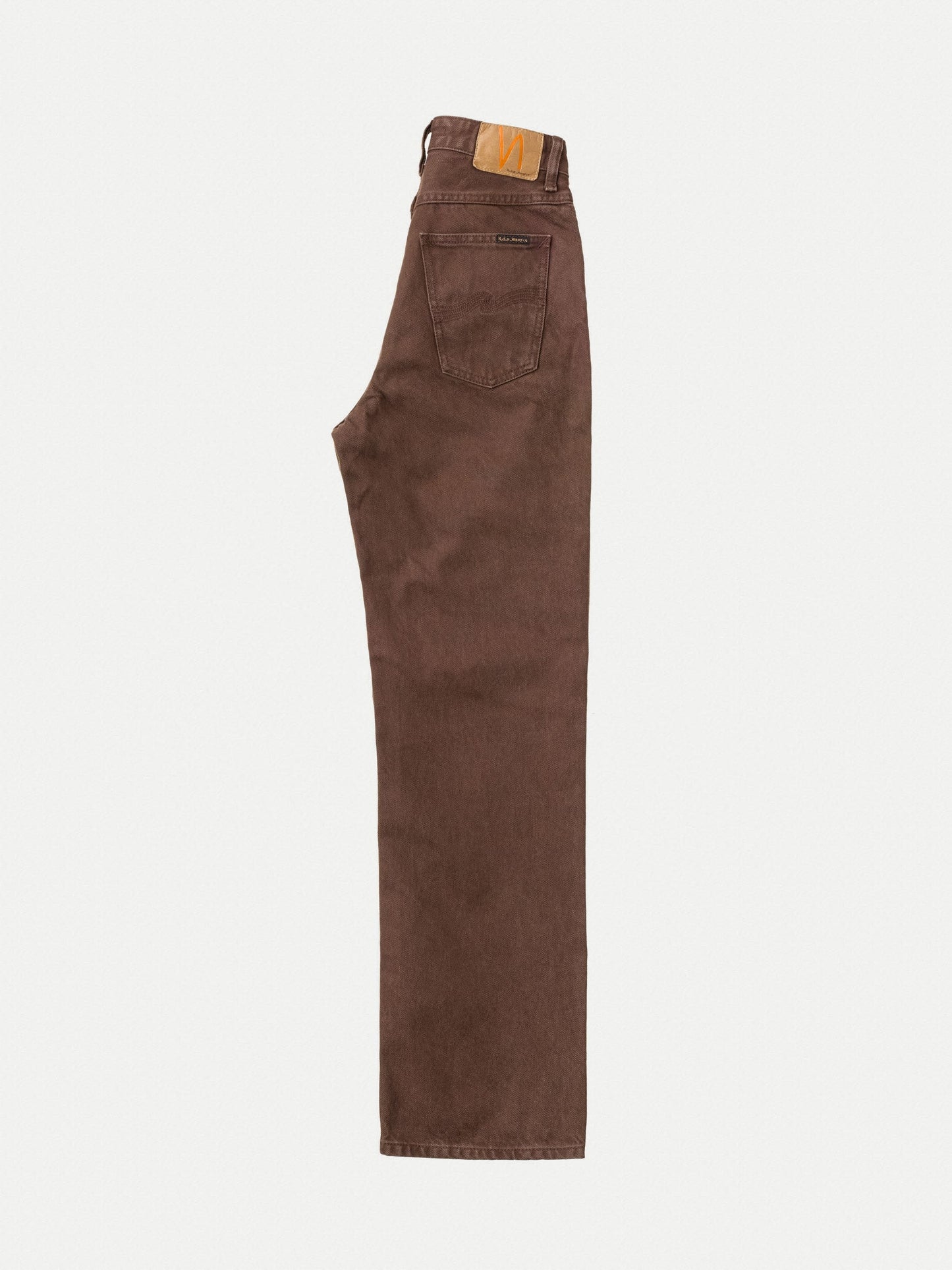 Jean ample marron en coton bio - clean eileen cinnamon