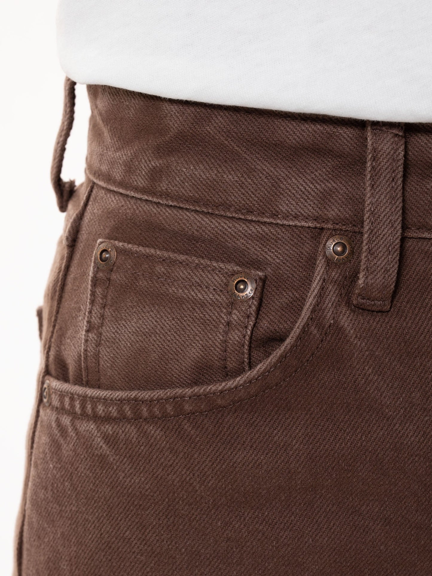 Jean ample marron en coton bio - clean eileen cinnamon