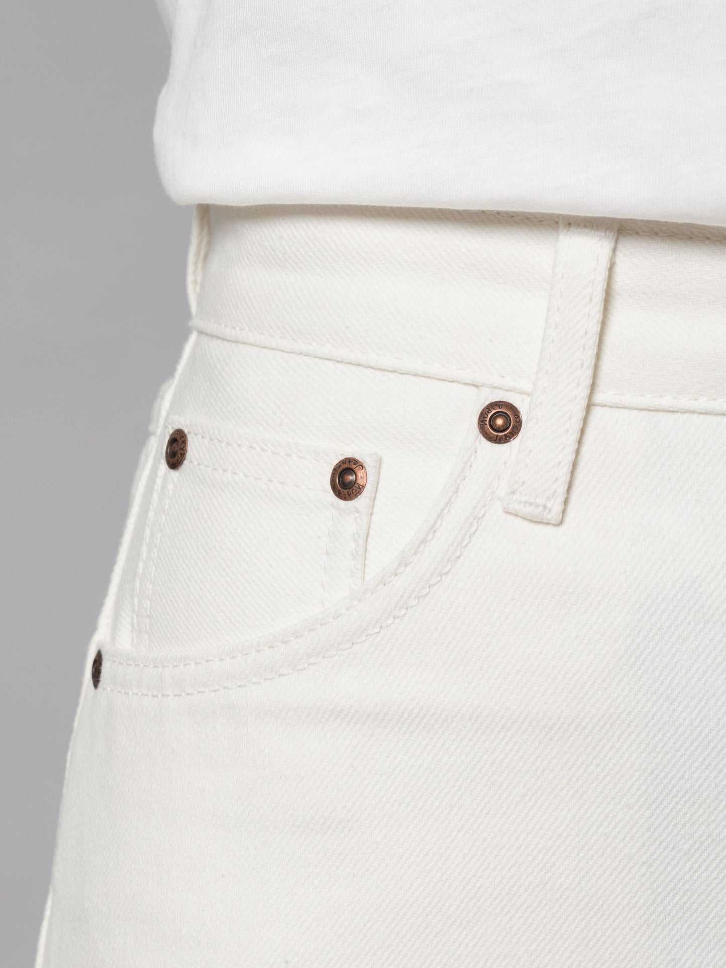Jean ample blanc en coton recyclé Clean Eileen Recycled White