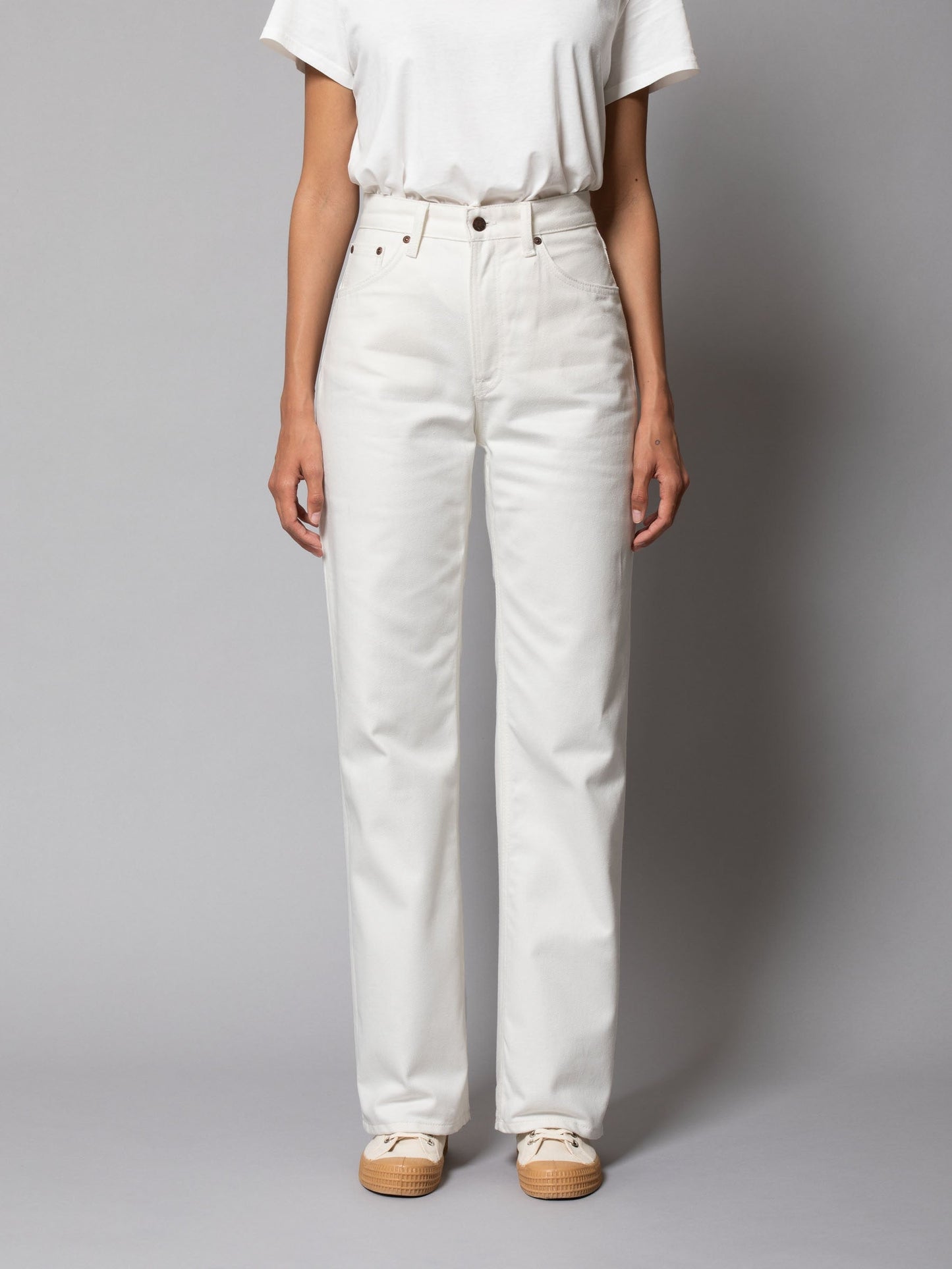 Jean ample blanc en coton recyclé Clean Eileen Recycled White