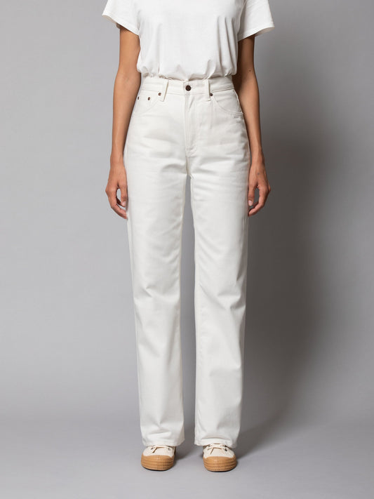 Jean ample blanc en coton recyclé Clean Eileen Recycled White