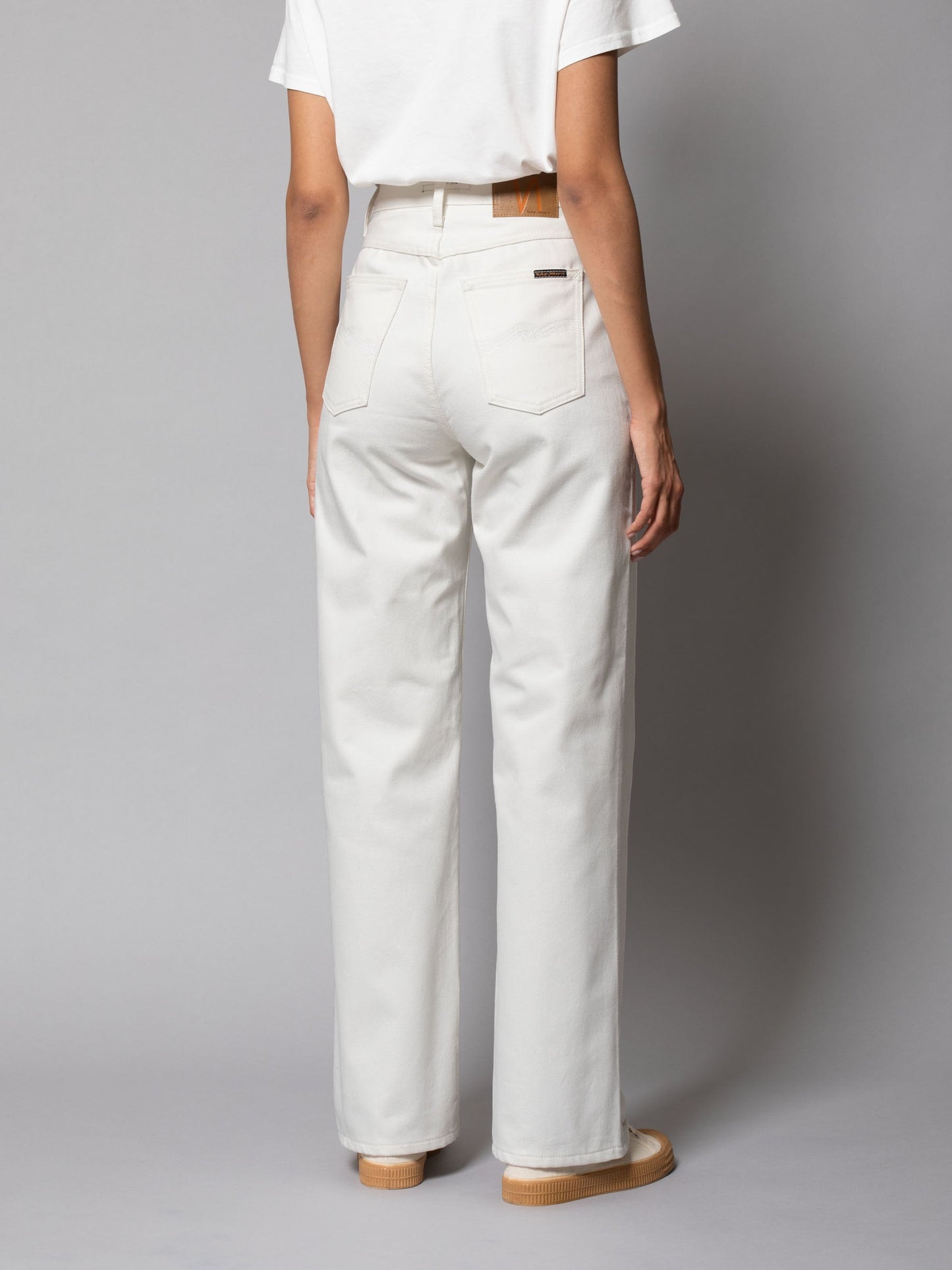 Jean ample blanc en coton recyclé Clean Eileen Recycled White