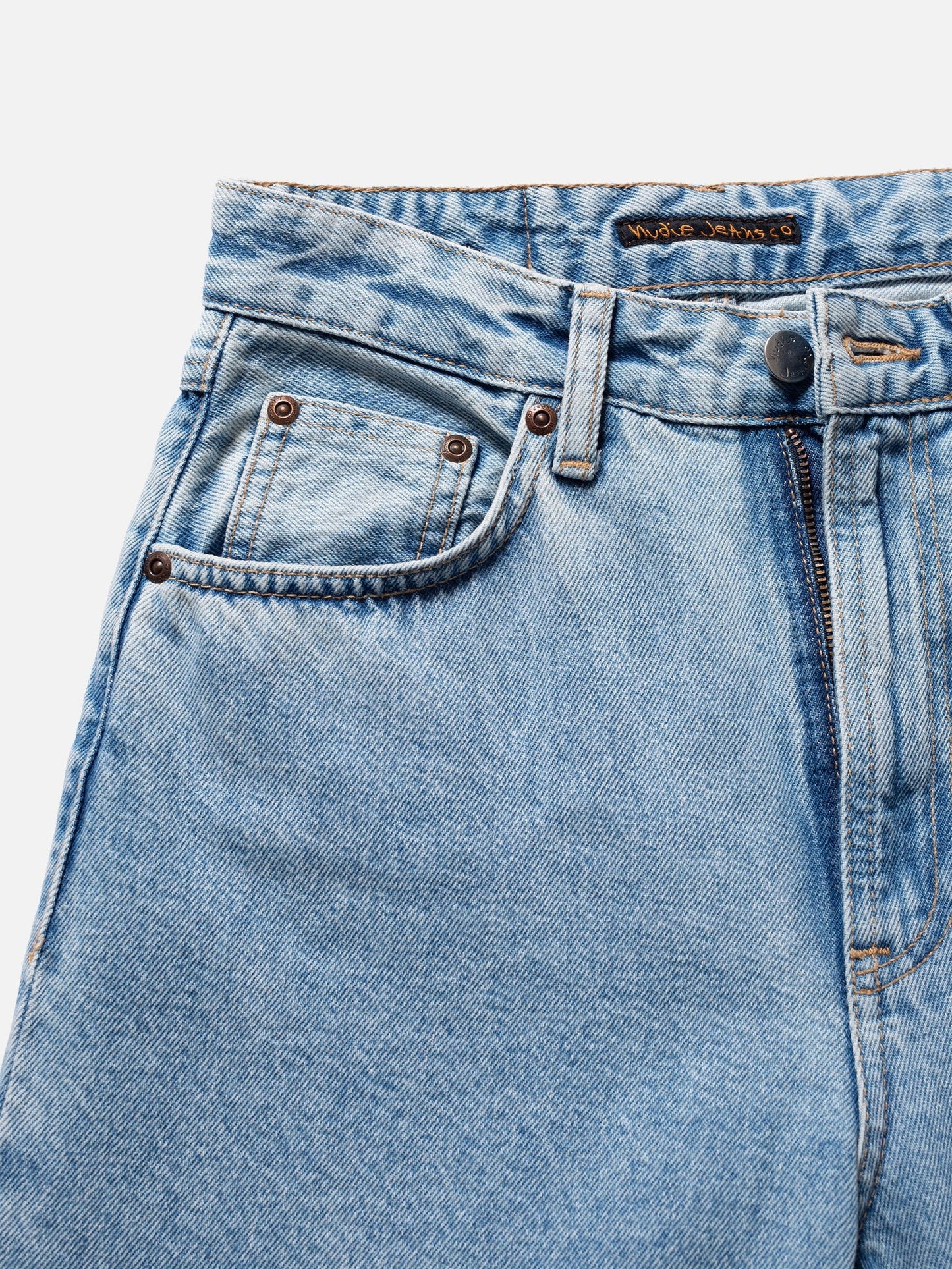 Jean ample bleu clair en coton bio - clean eileen sunny blue