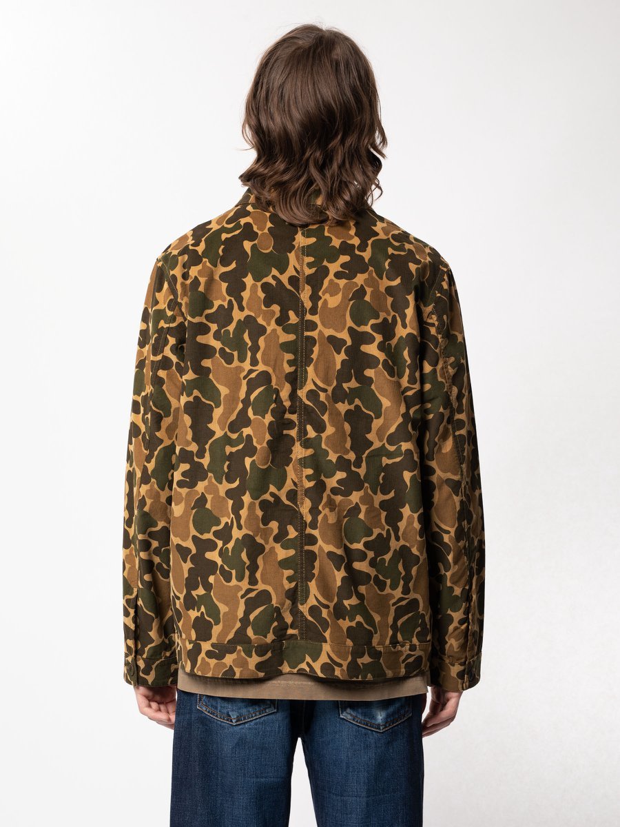 Surchemise à motifs camouflage en coton bio- Colin