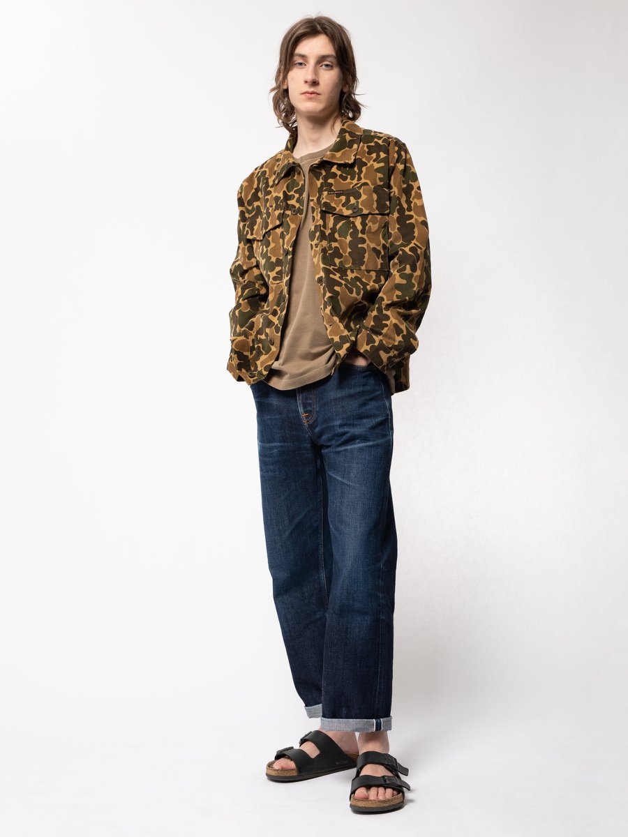 Surchemise à motifs camouflage en coton bio- Colin