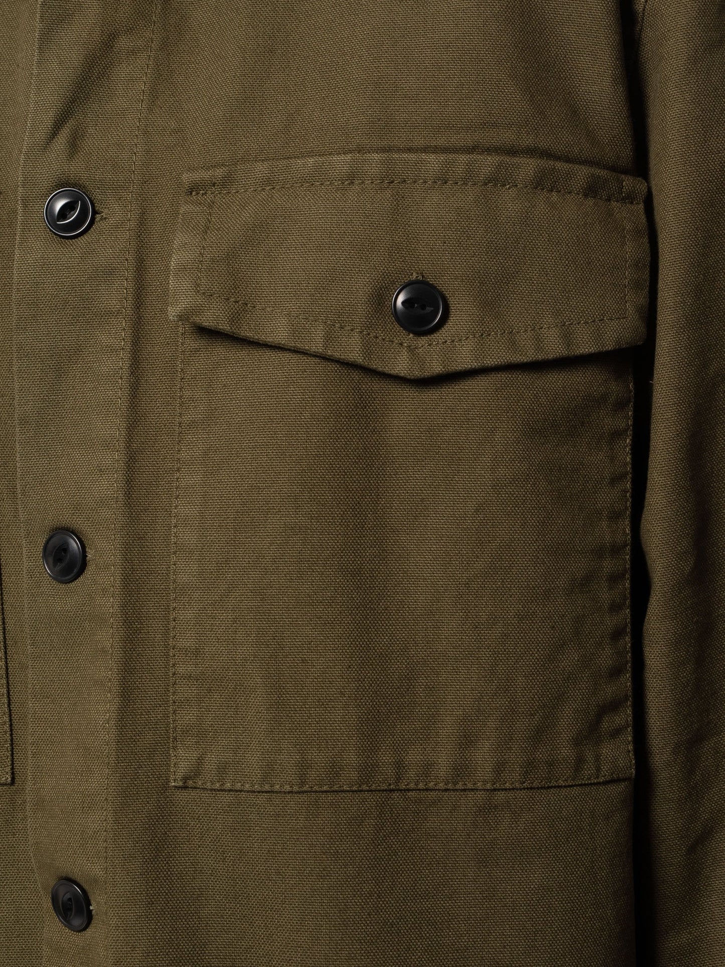 Surchemise kaki en coton bio - Colin canvas