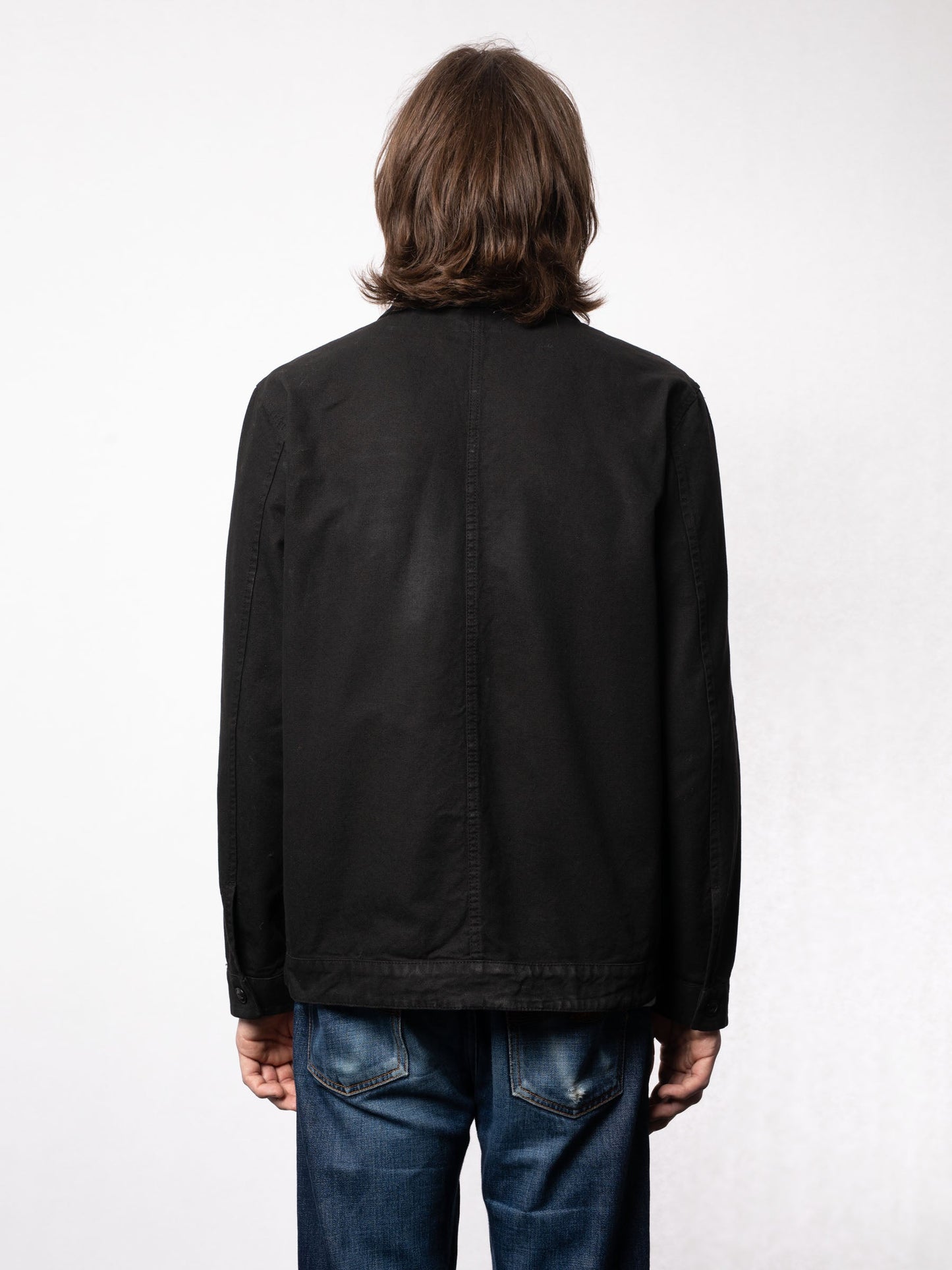 Surchemise noire en coton bio - Colin Canvas Overshirt black