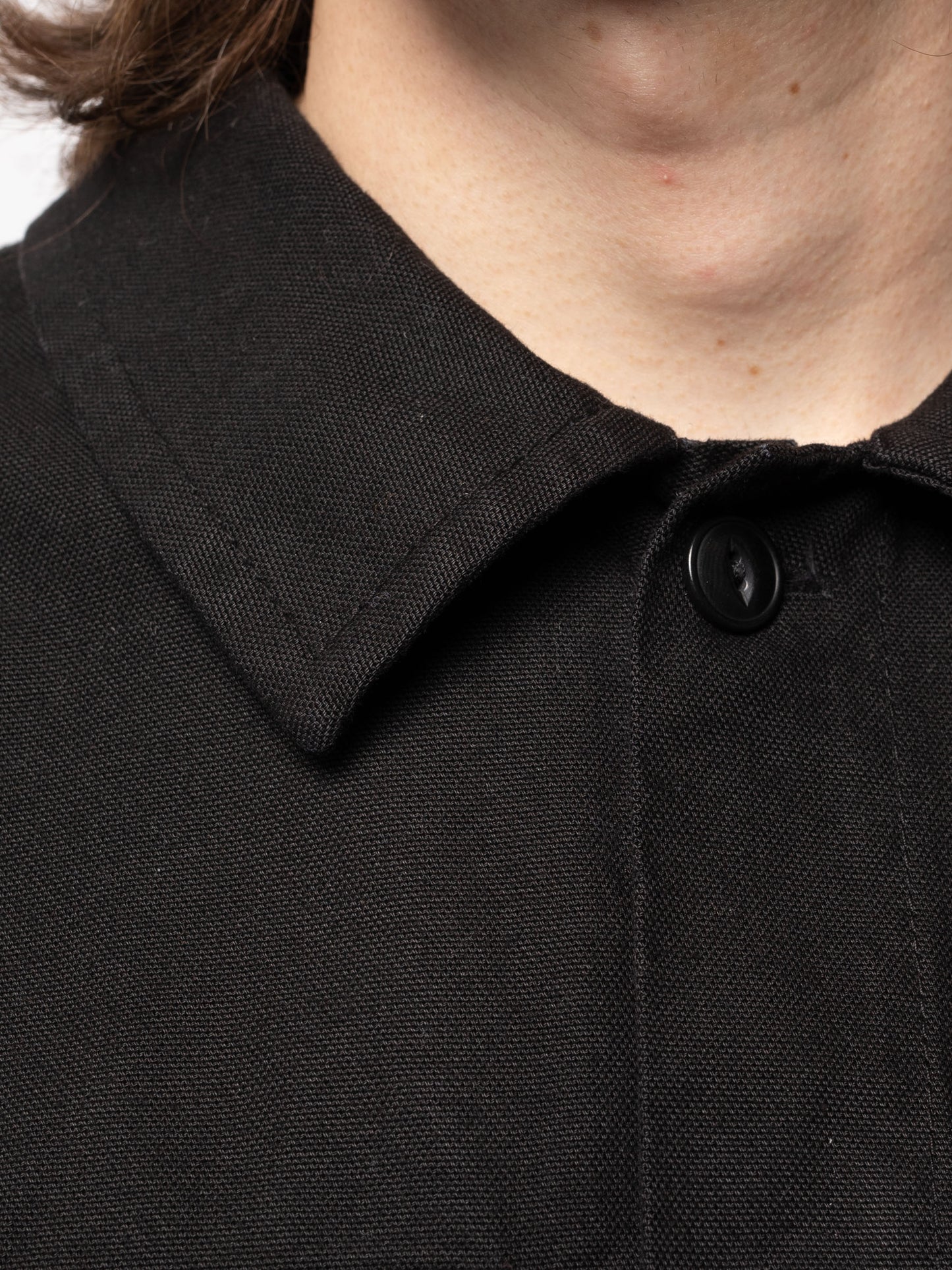 Surchemise noire en coton bio - Colin Canvas Overshirt black
