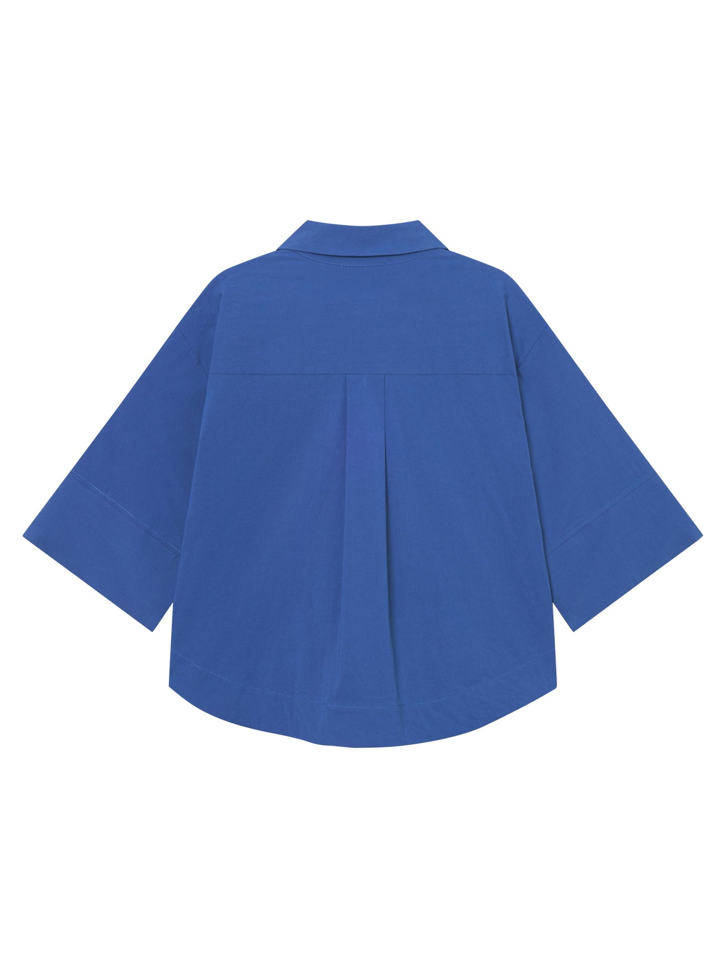 Chemise en coton bio | bleu "Color infusion blouse - blue"