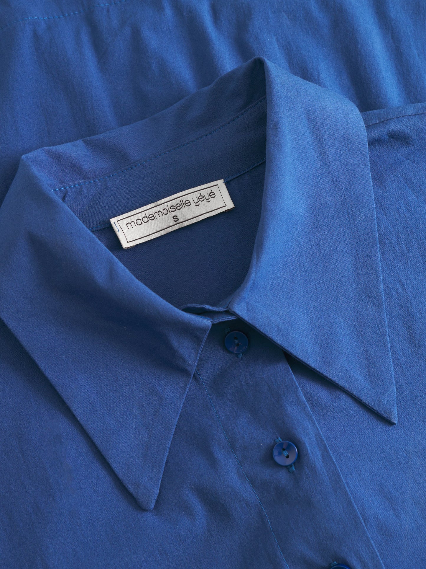 Chemise en coton bio | bleu "Color infusion blouse - blue"