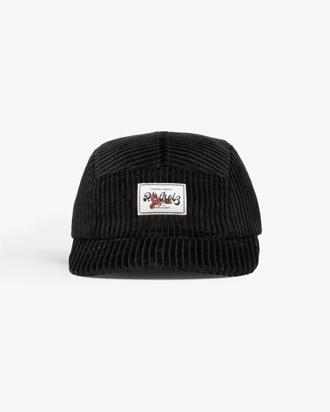 Casquette en velours bio | noir "cord 5-panel cap - soft black"