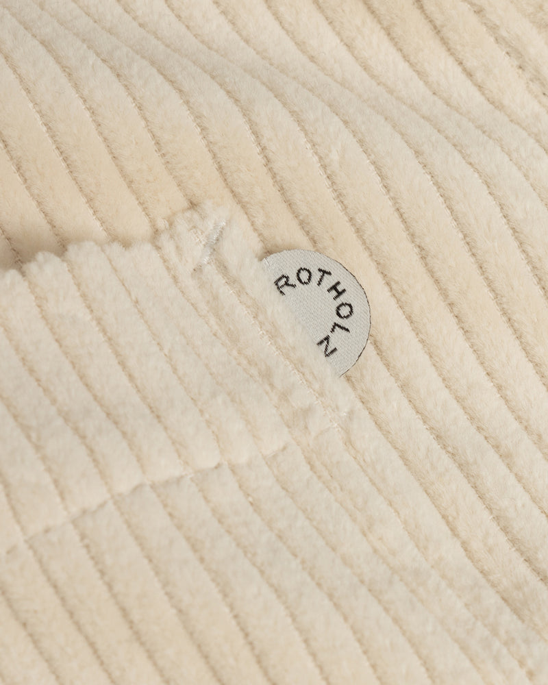 Surchemise velours en coton bio | écru "cord casual shirt - white sand"