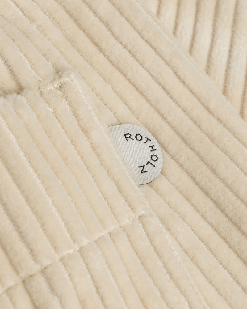 Pantalon ample velours en coton | écru "cord wide pant - white sand"