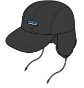 Casquette avec oreillette rabattable gris foncé en velours corduroy - cap